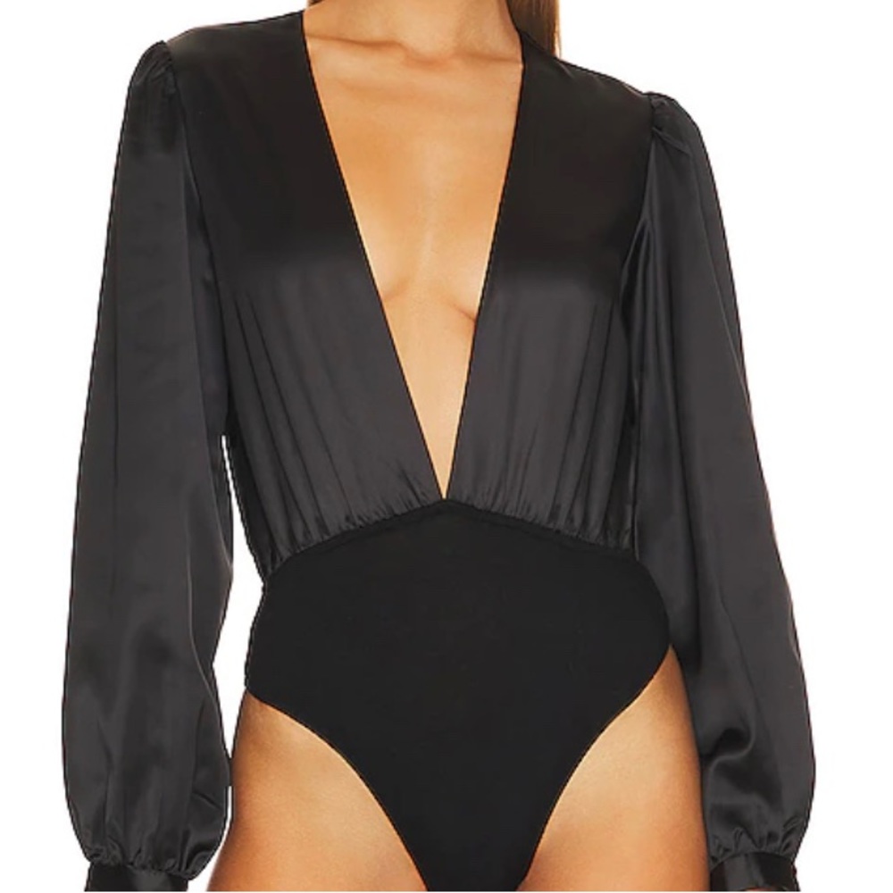 Revolve Bodysuit Black Long sleeve
